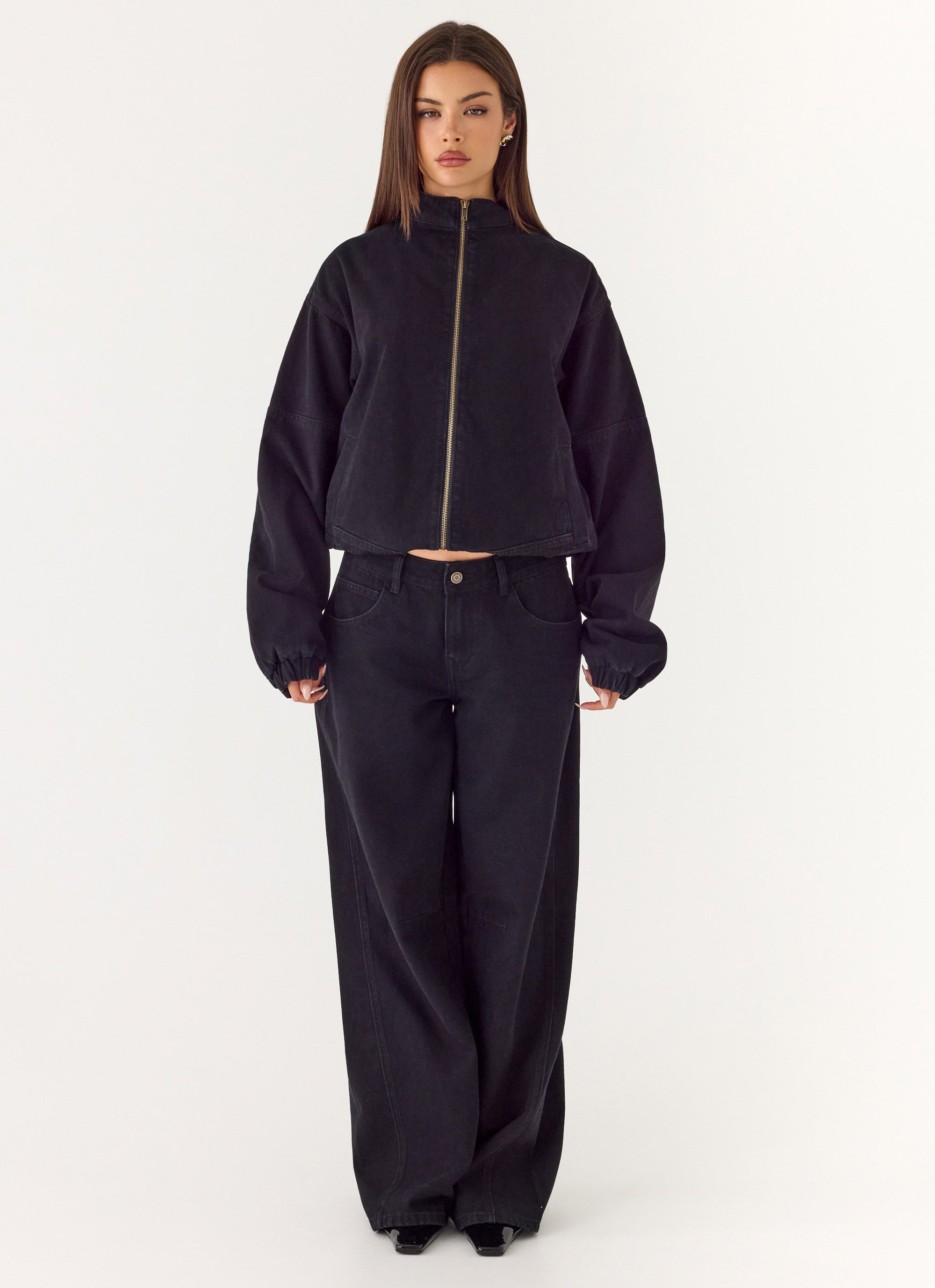 Waylon Low Rise Denim Jeans - Black