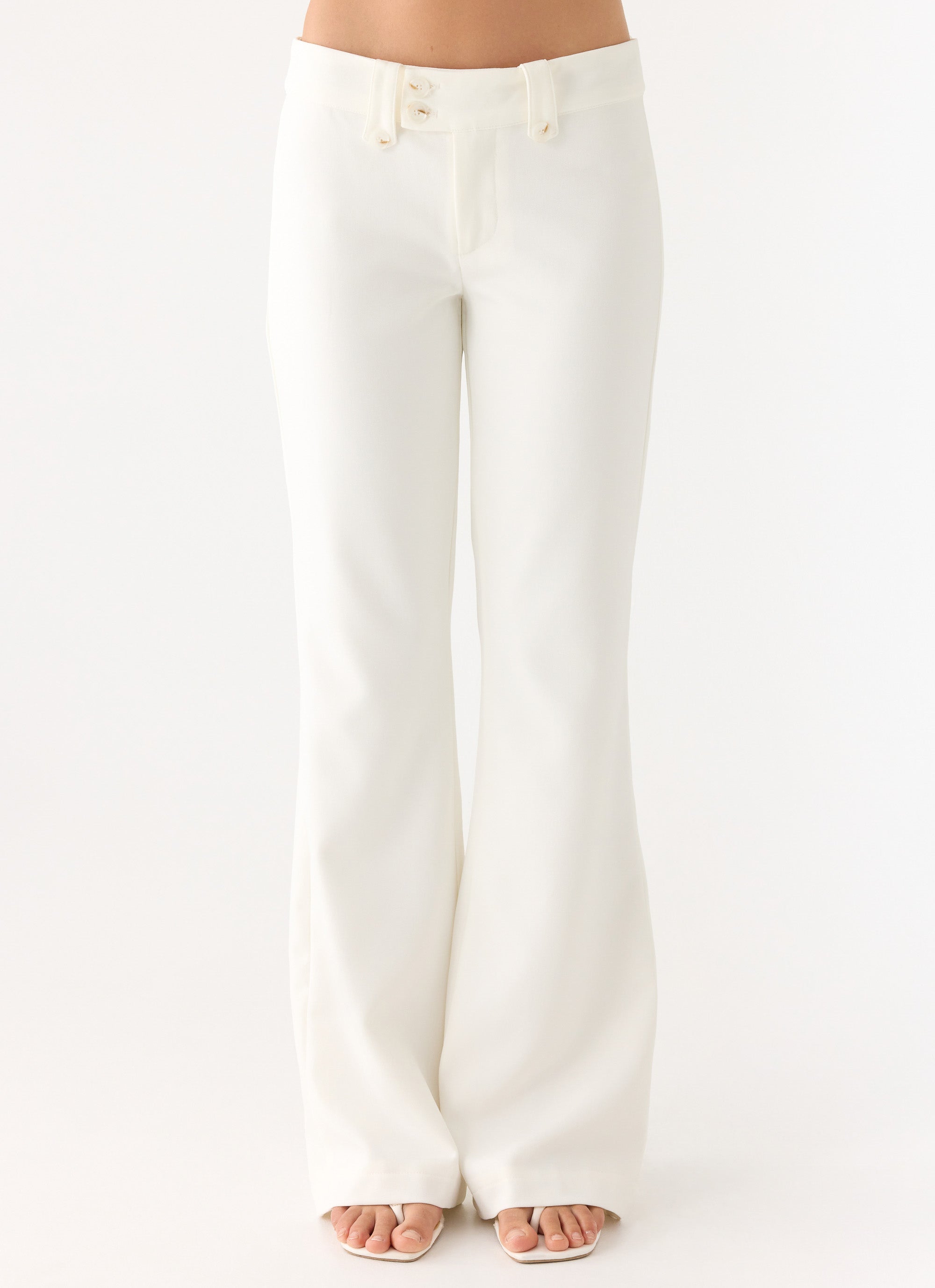 Weiss Low Rise Suiting Pants - White