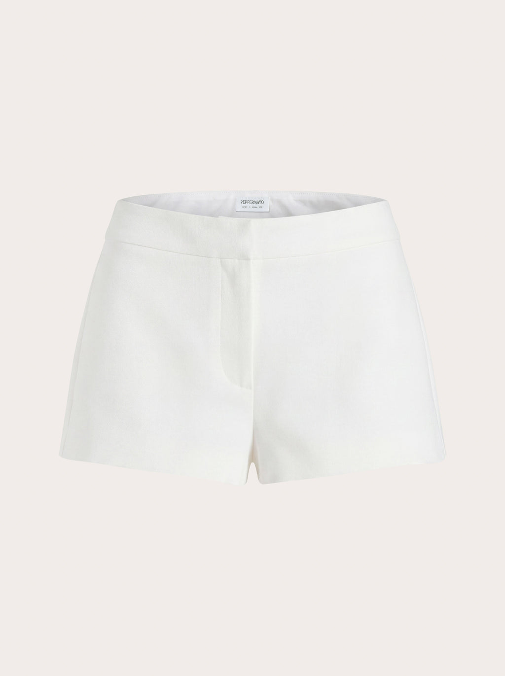 Yena Crepe Low Rise Shorts - White
