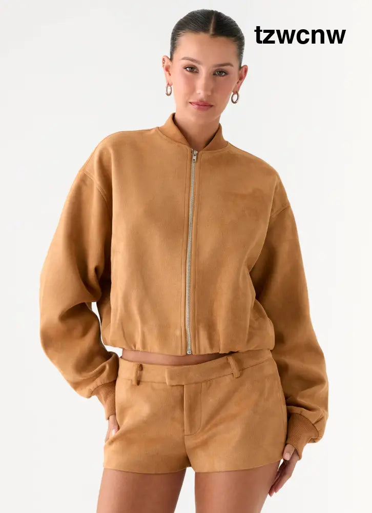 Thats Chill Bomber Jacket - Brown
