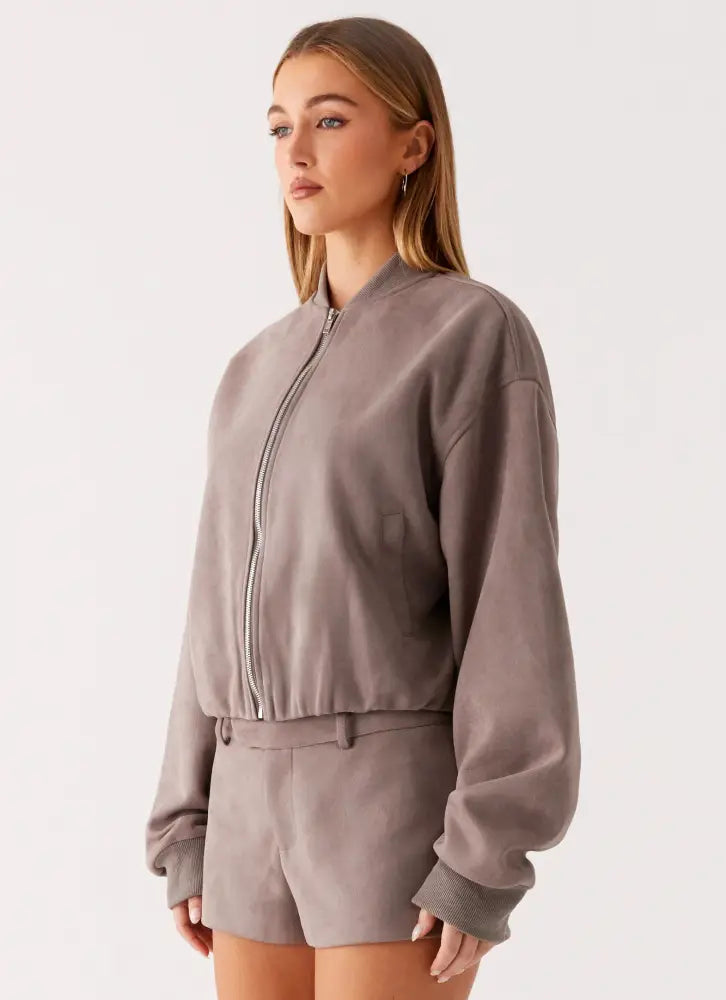 Thats Chill Bomber Jacket - Grey