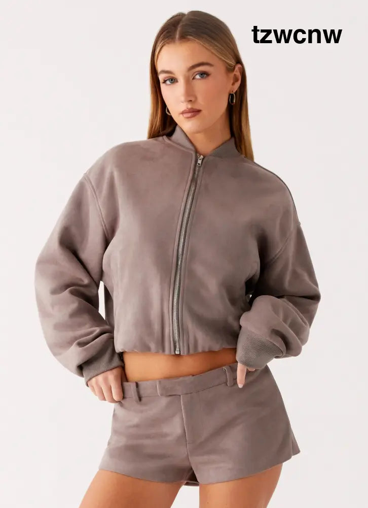Thats Chill Bomber Jacket - Grey