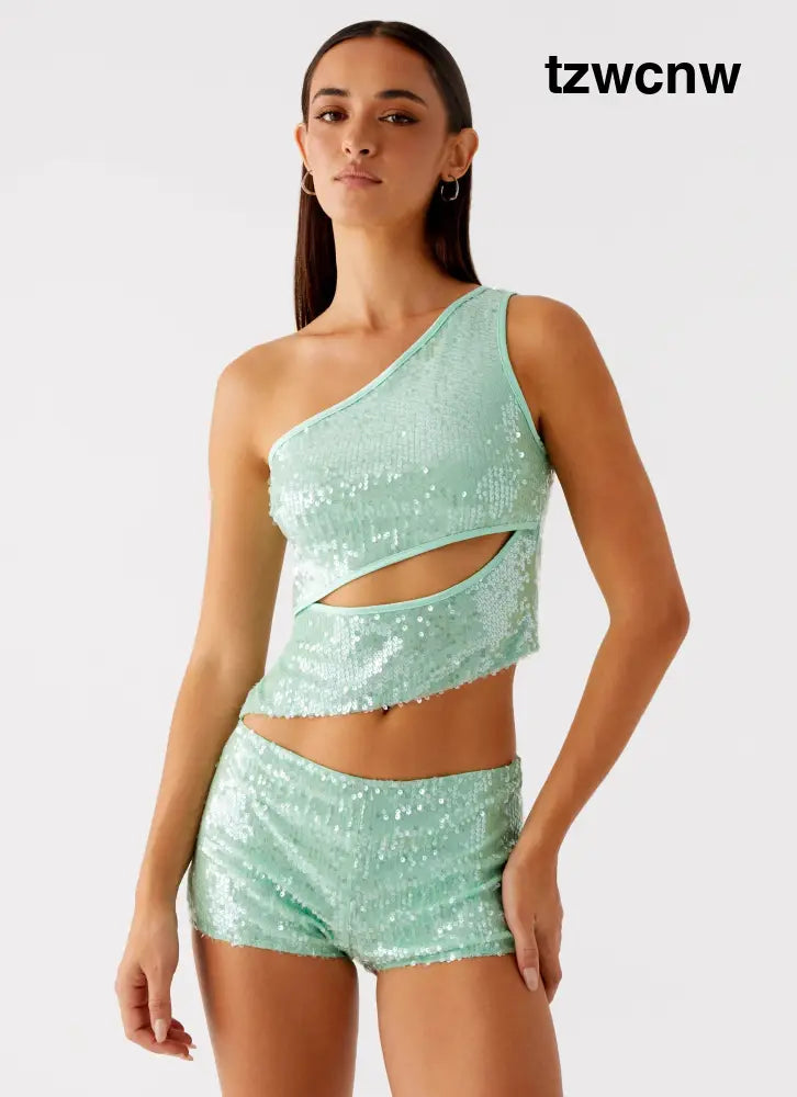 Travis Sequin Top - Sage