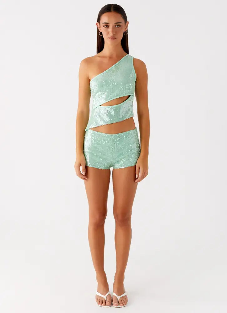 Travis Sequin Top - Sage