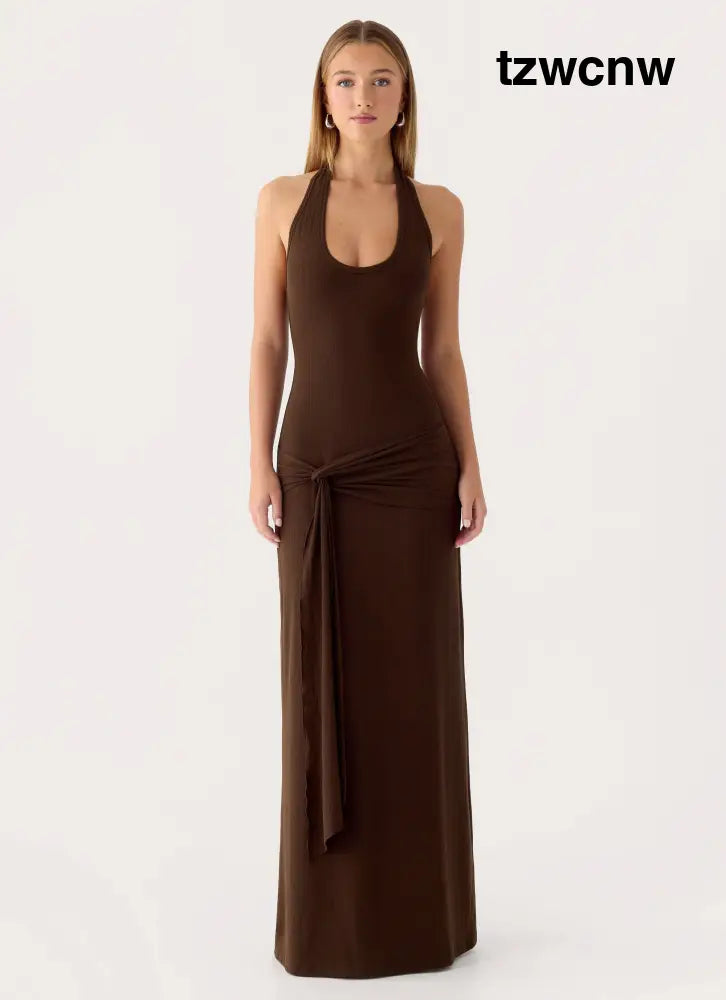 Vedetta Maxi Dress - Chocolate