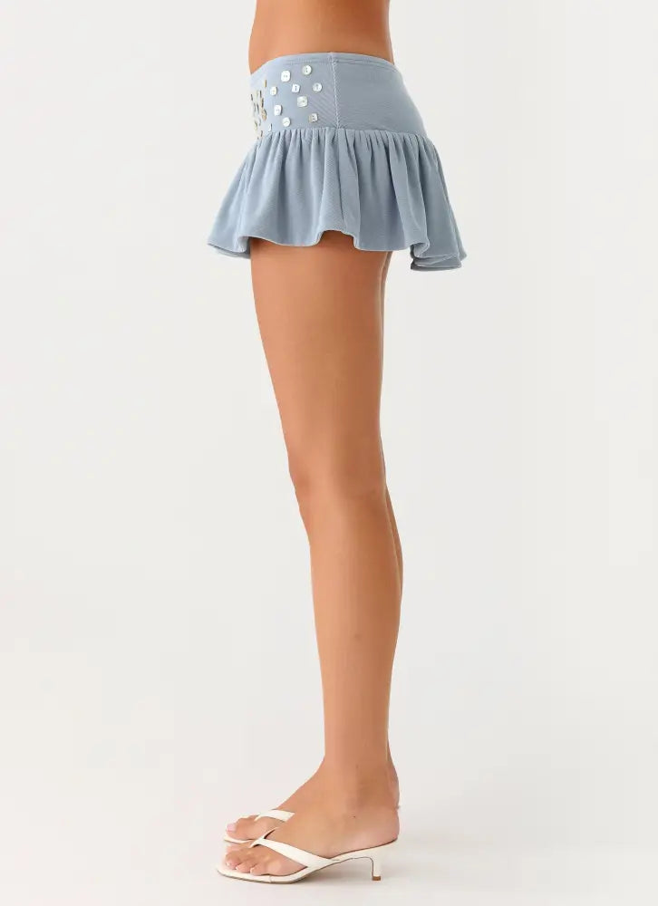 Vegas Nights Low Rise Skort - Blue